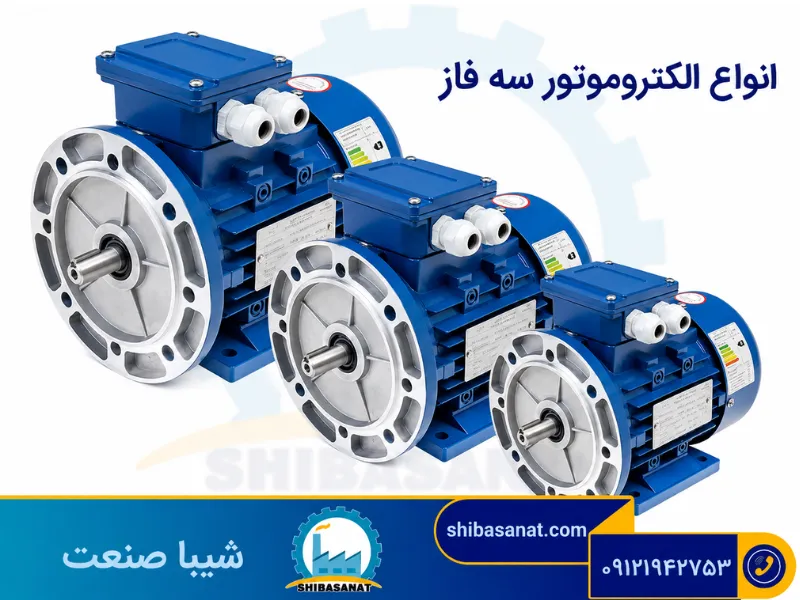 انواع الکتروموتور سه فاز