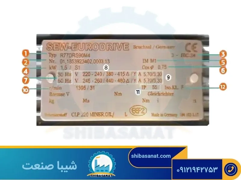 پلاک گیربکس صنعتی