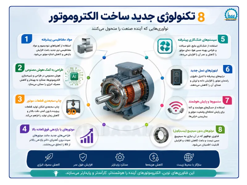 مراحل ساخت الکتروموتور